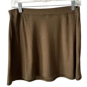 Free People FP Beach Olive Jersey Mini Skirt‎ in Size L